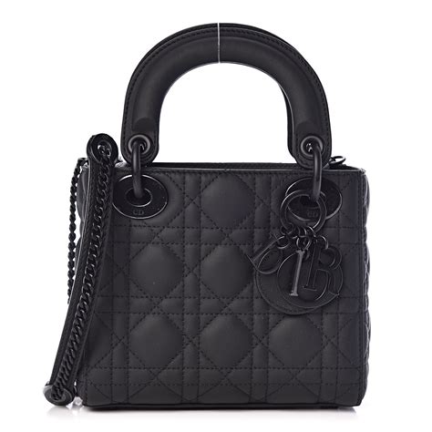 lady dior mini calfskin|Mini Lady Dior Bag Black Patent Cannage Calfskin.